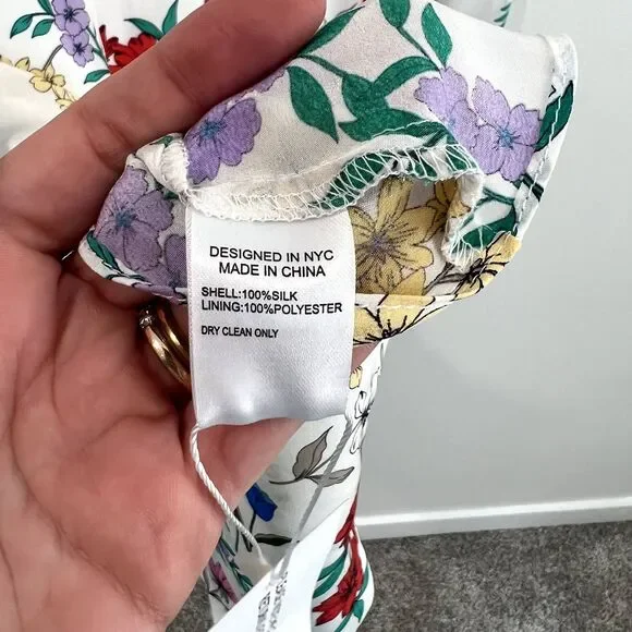 NWT Yumi Kim Night Fever Garden at Dawn 100% Silk Floral Mini Dress 4 - Picture 12 of 14